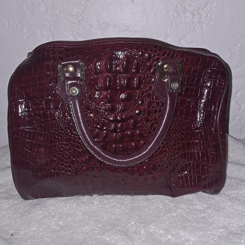 Vegan Burgundy  satchel